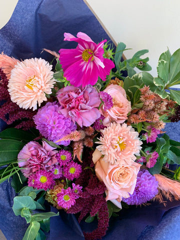 Hand-tied Bouquet Pinks/Purples