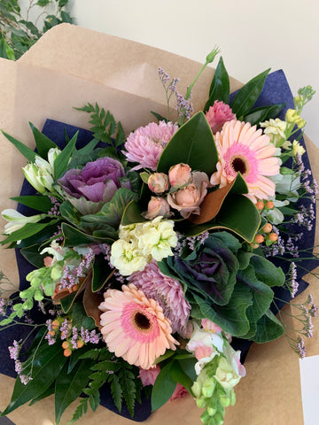 Hand-tied Bouquet Pinks/Purples
